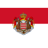 Drapeau Blason Monégasque (10x6cm) - Sticker/autocollant