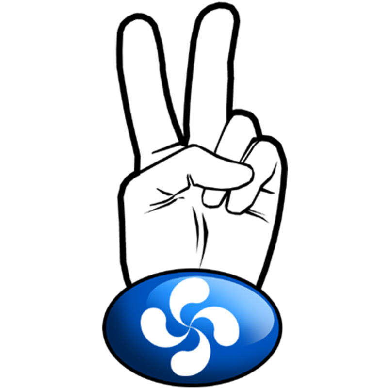 salut de motard basque (15x7,2cm) - Sticker/autocollant