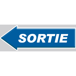 Sortie forme de flèche gauche (21x7.2cm) - Sticker / autocollant