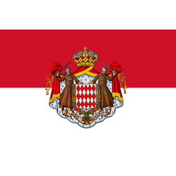 Drapeau Blason Monégasque (5x3cm) - Sticker/autocollant