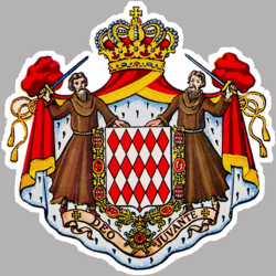 Blason Monaco (20x20cm) - Sticker/autocollant