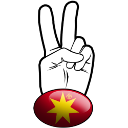 salut de motard Occitanie (15x7,2cm) - Sticker/autocollant