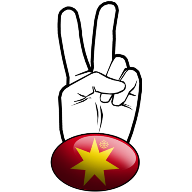 salut de motard Occitanie (15x7,2cm) - Sticker/autocollant