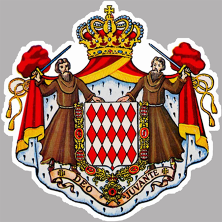 Blason Monaco (10x10cm) - Sticker/autocollant
