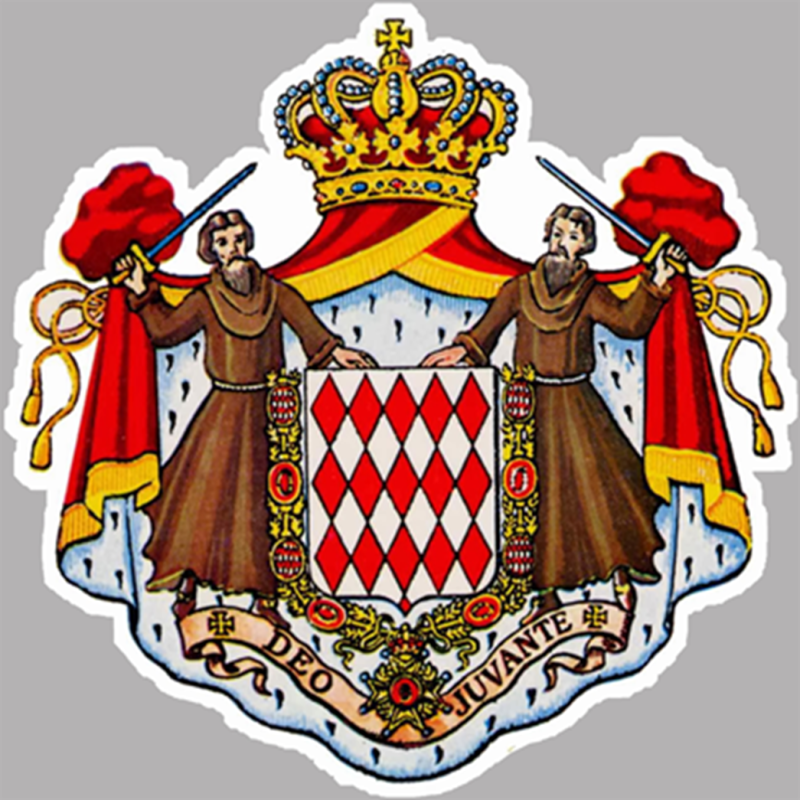 Blason Monaco (5x5cm) - Sticker/autocollant