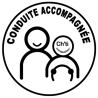 Conduite accompagnée conducteur Ch'ti (15x15cm) - Sticker/autocollant