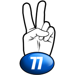 salut de motard département 77 (15x7,2cm) - Autocollant(sticker)