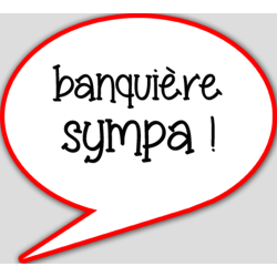 banquière sympa - 10x9cm - Autocollant(sticker)