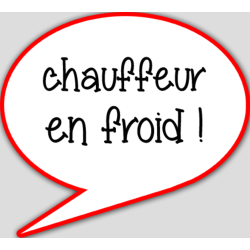 chauffeur en froid - 10x9cm - sticker/autocollant