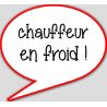 Chauffeur en froid (10x9cm) - sticker/autocollant