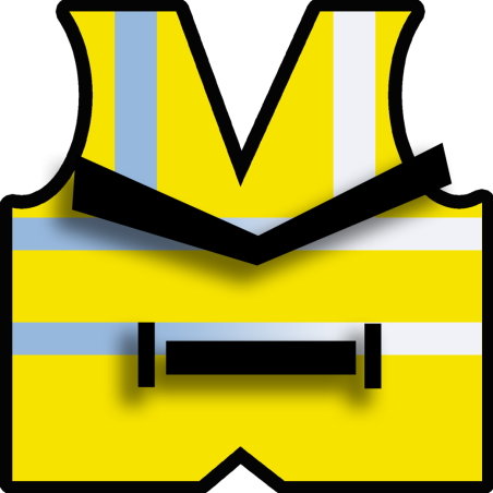 gilets jaunes (15cm) - Sticker/autocollant