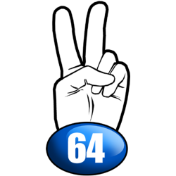 salut de motard département 64 (15x7,2cm) - Sticker/autocollant