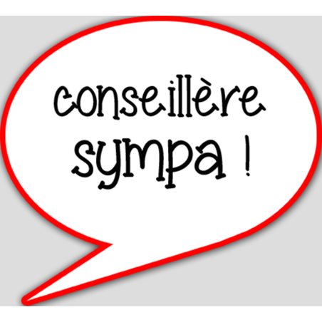 Conseillère sympa (10x9cm) - sticker/autocollant