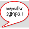 Conseiller sympa (15x13.5cm) - sticker/autocollant