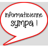 Informaticienne sympa (15x13.5cm) - sticker/autocollant