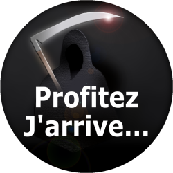 Profitez j'arrive (20x20cm) - Sticker/autocollant
