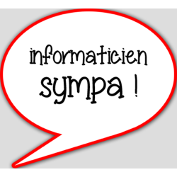 informaticien sympa - 10x9cm - sticker/autocollant