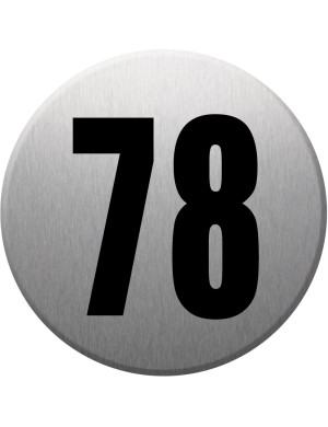 numéroderue78 - gris brossé 10x10cm - Sticker/autocollant