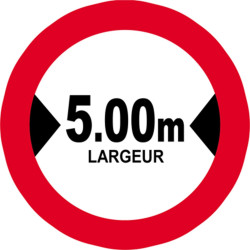 Largeur de passage 5.00m - 15cm - Sticker/autocollant