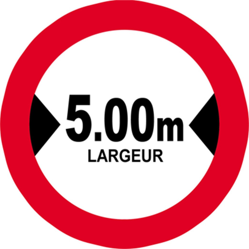 Largeur de passage 5.00m - 15cm - Sticker/autocollant