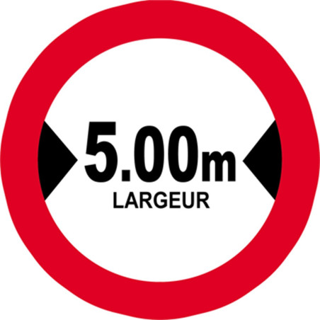 Largeur de passage 5.00m - 15cm - Sticker/autocollant