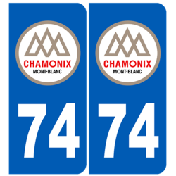 immatriculation 74 Chamonix-Mont-Blanc - Sticker/autocollant