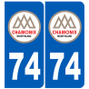 immatriculation 74 Chamonix-Mont-Blanc - Sticker/autocollant
