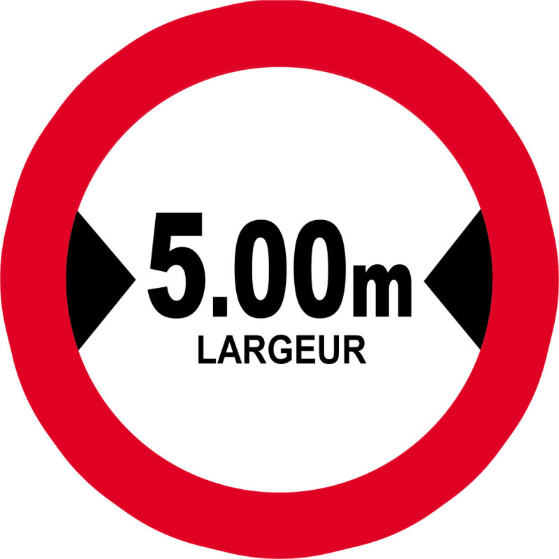 Largeur de passage 5.00m - 20cm - Sticker/autocollant