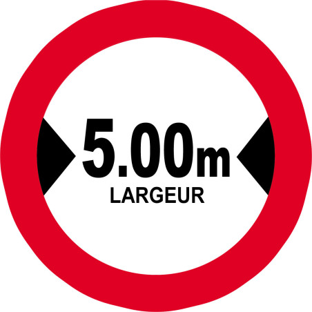 Largeur de passage 5.00m - 20cm - Sticker/autocollant