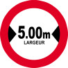 Largeur de passage 5.00m - 20cm - Sticker/autocollant