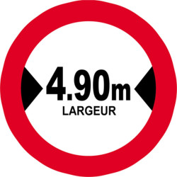 Largeur de passage 4.90m - 5cm - Sticker/autocollant