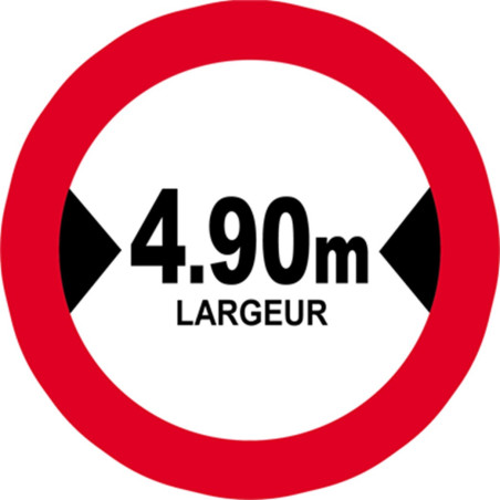 Largeur de passage 4.90m - 5cm - Sticker/autocollant