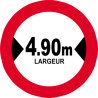 Largeur de passage 4.90m - 5cm - Sticker/autocollant