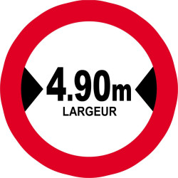Largeur de passage 4.90m - 10cm - Sticker/autocollant