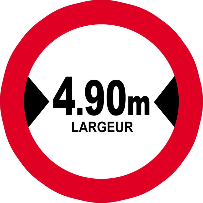 Largeur de passage 4.90m - 10cm - Sticker/autocollant