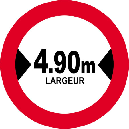 Largeur de passage 4.90m - 10cm - Sticker/autocollant