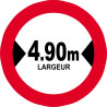 Largeur de passage 4.90m - 10cm - Sticker/autocollant