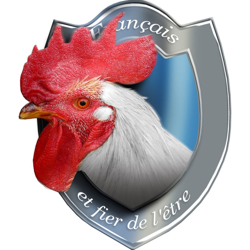 Coq français - 15x12,5cm - Sticker/autocollant