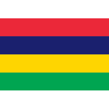 Drapeau îles Maurice (19.5x13cm) - Sticker/autocollant