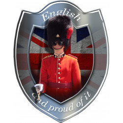 Anglais et fier de l'être - 15x11,7cm - Sticker/autocollant