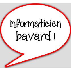 informaticien bavard - 10x9cm - sticker/autocollant