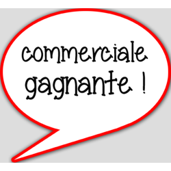 commerciale gagnante - 10x9cm - sticker/autocollant