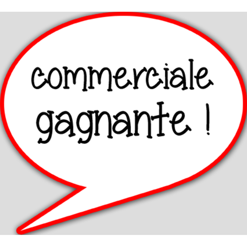 commerciale gagnante - 10x9cm - sticker/autocollant