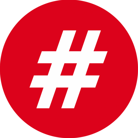 hashtag interdiction (10x10cm) - Sticker/autocollant