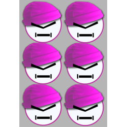 bonnet rose - 6fois 10cm - Sticker/autocollant