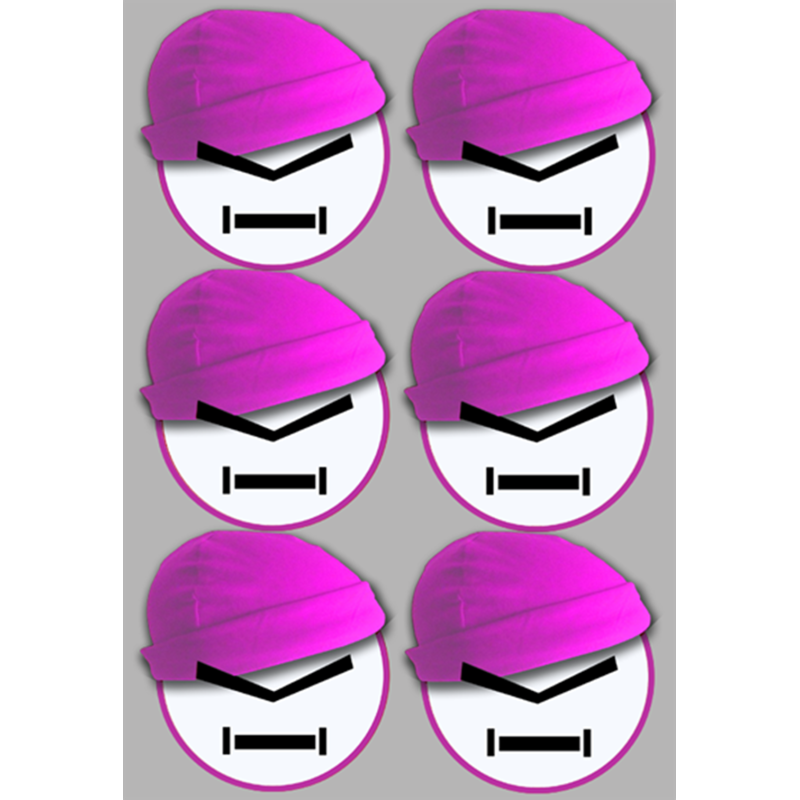 bonnet rose - 6fois 10cm - Sticker/autocollant