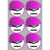 bonnet rose - 6fois 10cm - Sticker/autocollant
