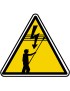 danger électrique lignes à haute tension (20x18.2cm) - Sticker/autoc