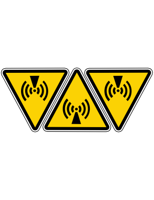 risques électromagnétique (3fois 5x4.5cm) - Sticker/autocollant