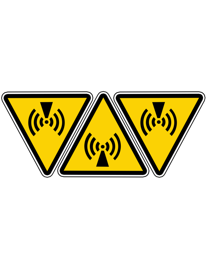risques électromagnétique (3fois 5x4.5cm) - Sticker/autocollant